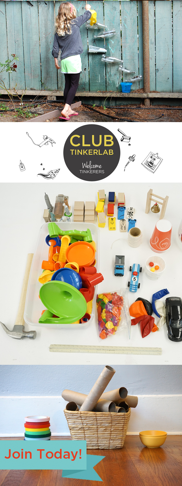 Join Club TinkerLab - an online tinkering club for people who are interested in making, inventing, tinkering, educating, and engineering with kids. 